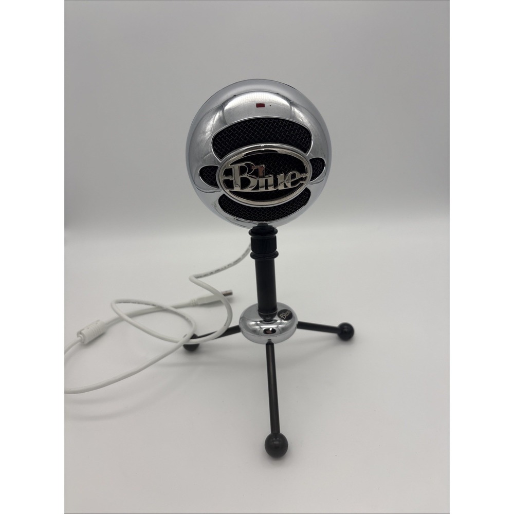 Blue Snowball USB Microphone Cardioid with Adjustable Stand, Silver/Black